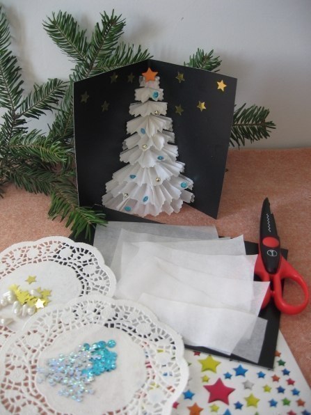 Поделка. новогодняя открытка Поделка. новогодняя открытка