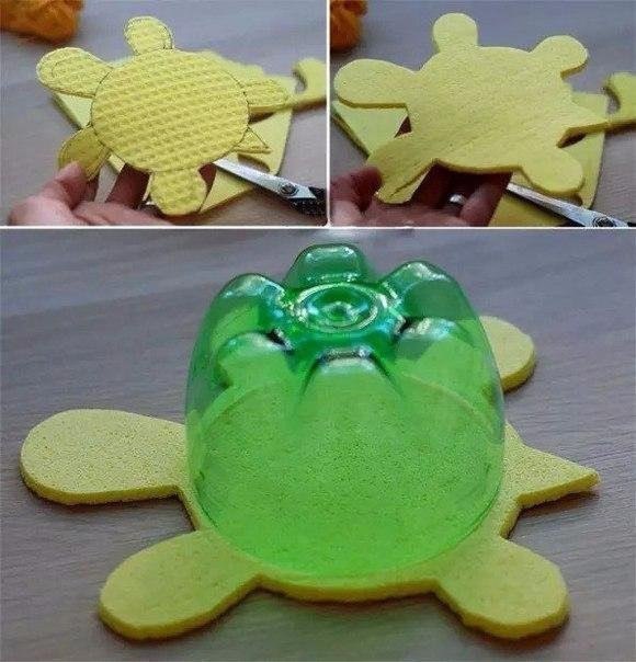 Черепашки из пластиковых бутылок.