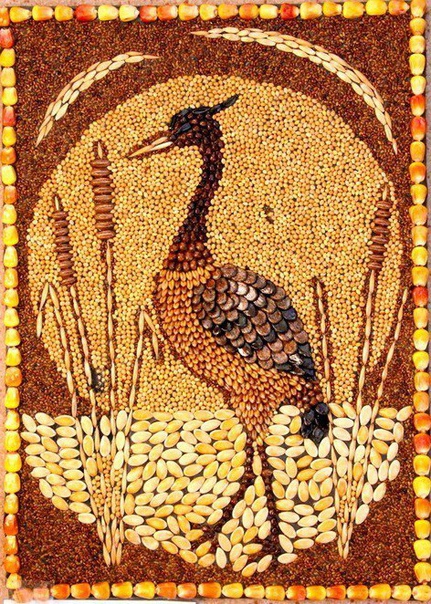 Фантазируем вместе с детьми. поделки из круп.