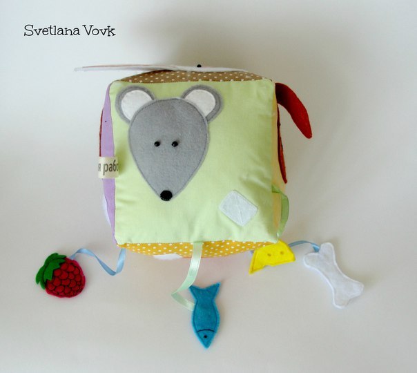 Как сшить развивающий кубик для малыша + выкройки