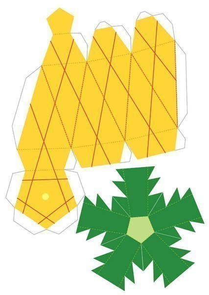 Забавные объёмные поделки из бумаги: сочные фрукты.