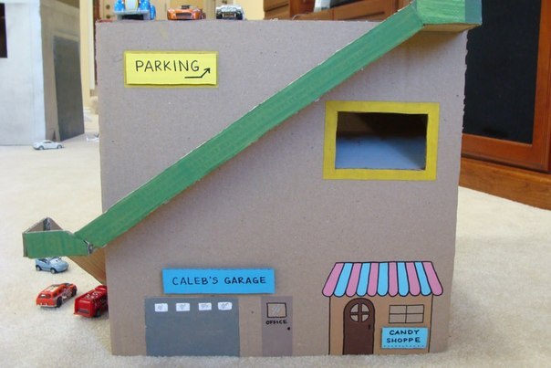 Гараж из картона своими руками