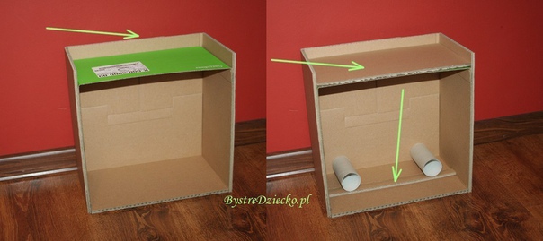 Гараж для машинок из картона своими руками