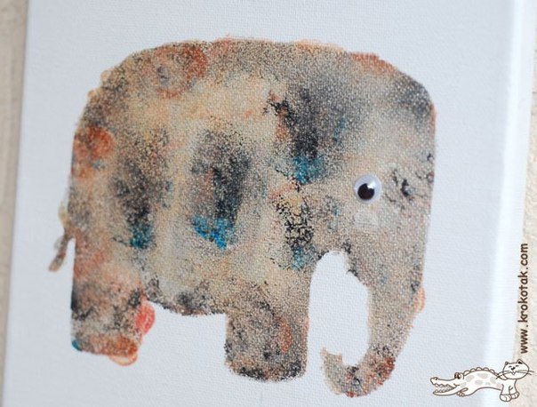 Рисование с помощью губки