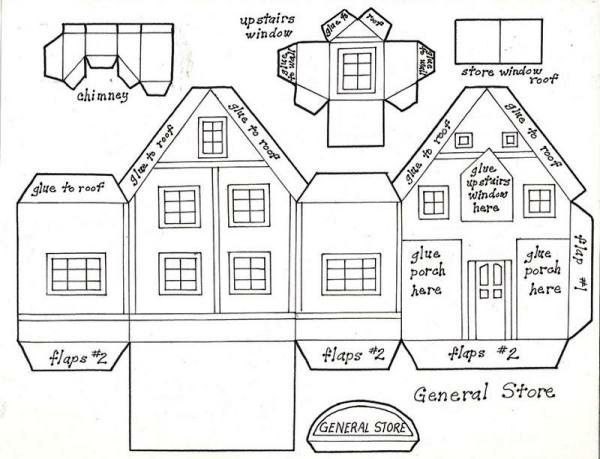 Новогодние домики. шаблоны Новогодние домики. шаблоны
