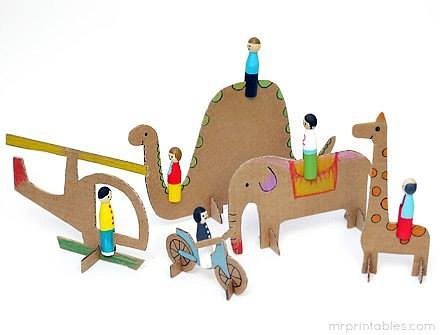 Игрушки из картона