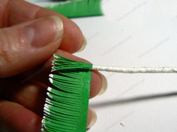 Новогодняя веточка из бумаги Новогодняя веточка из бумаги