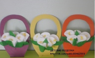 Цветочки их ватных дисков Цветочки их ватных дисков