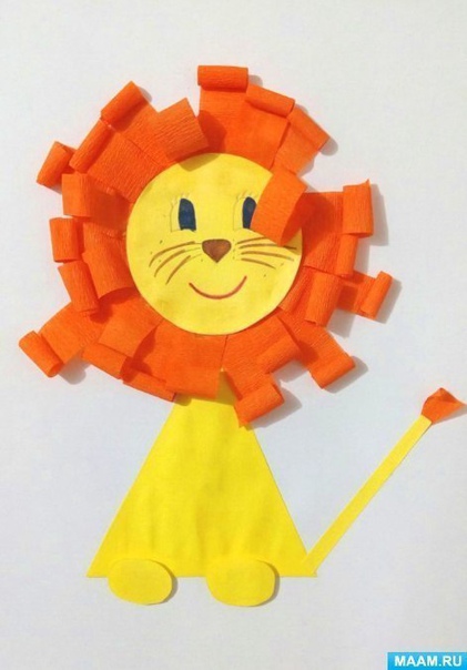 Львёнок из геометрических фигур Львёнок из геометрических фигур