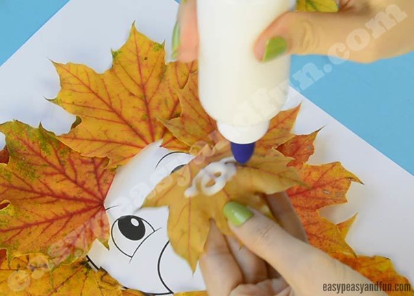 Осенняя аппликация «лев»