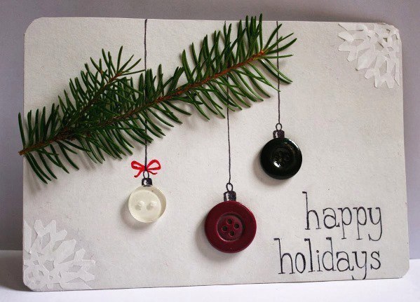 Новогодние открытки своими руками