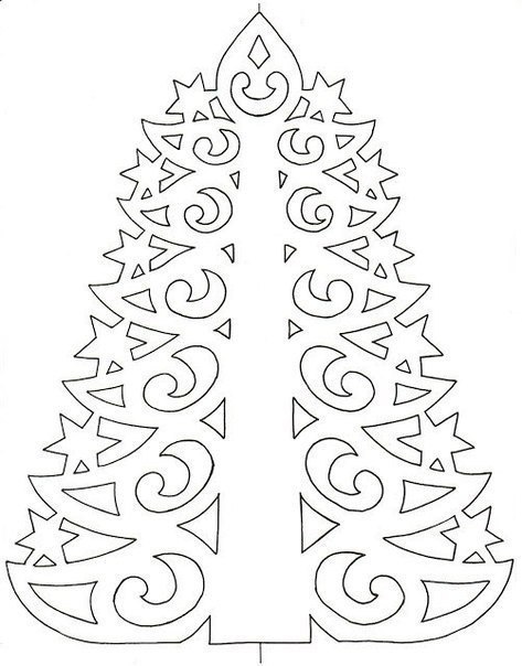 Красивая ёлочка из бумаги