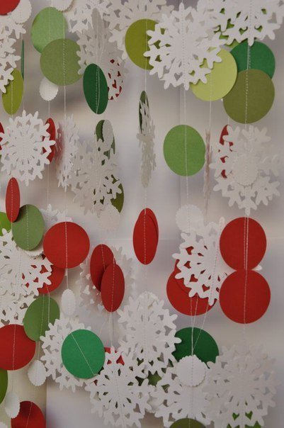 Новогодние гирлянды из бумаги Новогодние гирлянды из бумаги