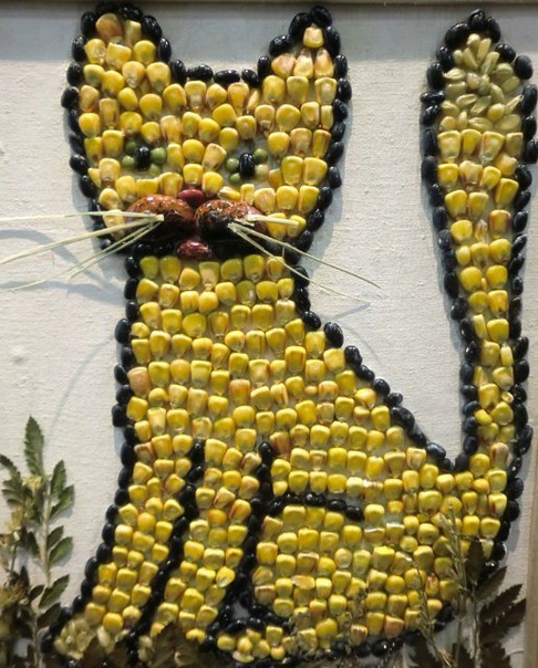 Занимаемся вместе с детками. поделки из круп и семян.