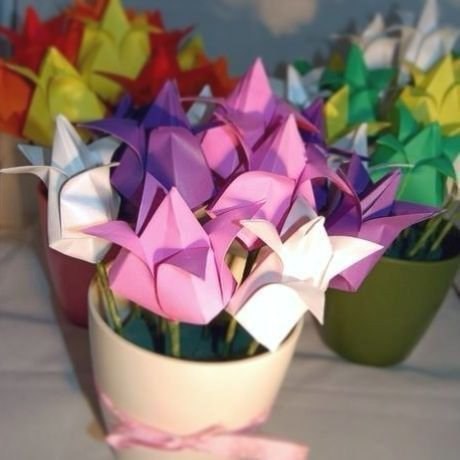 Тюльпаны в технике оригами Тюльпаны в технике оригами
