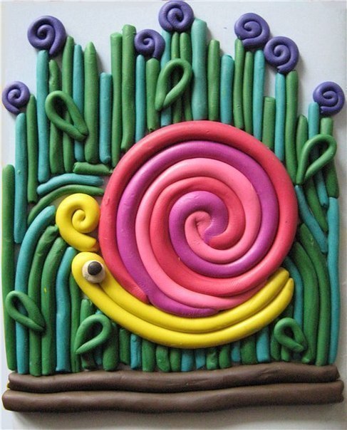 Лепим из пластилиновых жгутиков