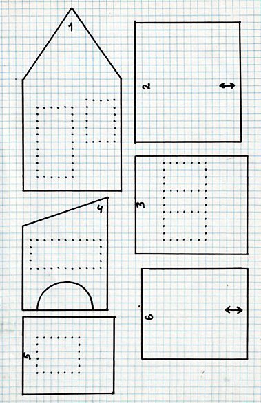 Новогодний домик из фетра