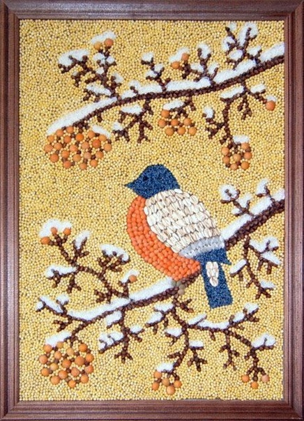 Панно из зерен и круп Панно из зерен и круп