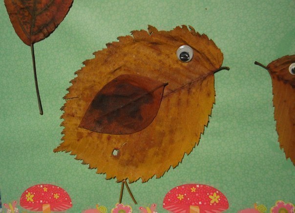 Аппликация из листьев Аппликация из листьев