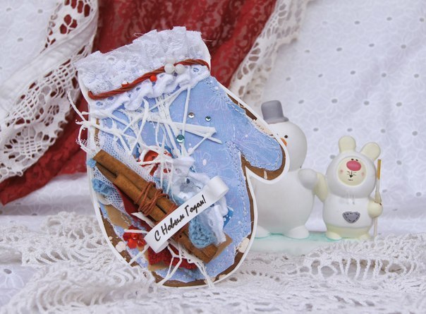 Новогодние открытки-варежки