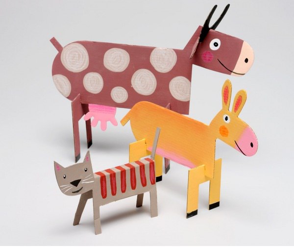 Веселый зоопарк из картона
