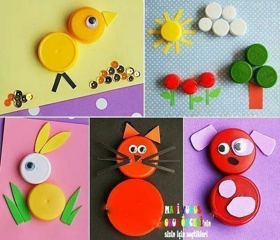 Простые идеи из крышечек. Простые идеи из крышечек.