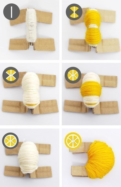 Фрукты из помпонов