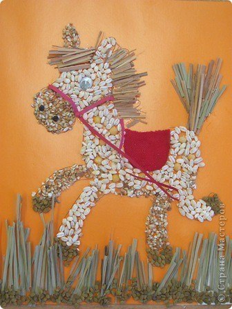 Мозаика из круп и семян Мозаика из круп и семян