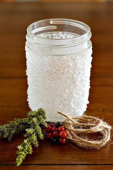 Зимний подсвечник своими руками