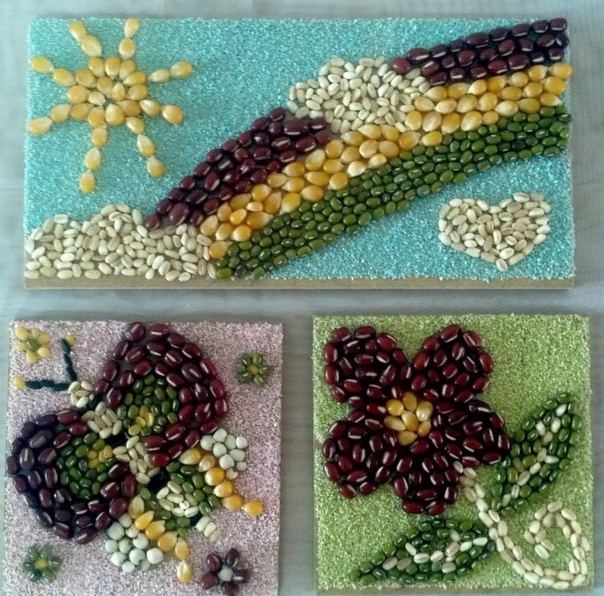 Мозаика из круп и семян Мозаика из круп и семян