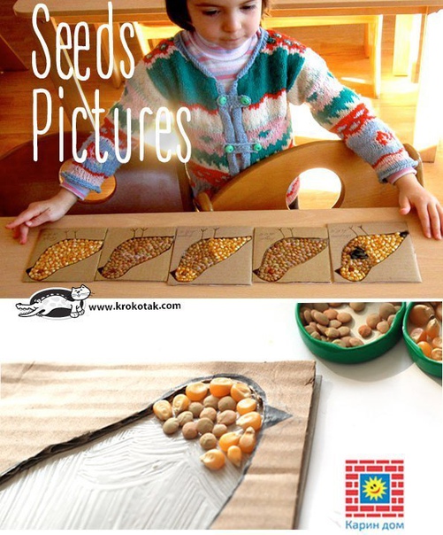 Аппликация из круп