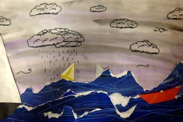 Объемная аппликация "кораблики" Объемная аппликация "кораблики"