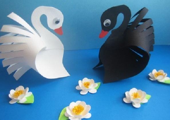 Поделка "лебеди" Поделка "лебеди"