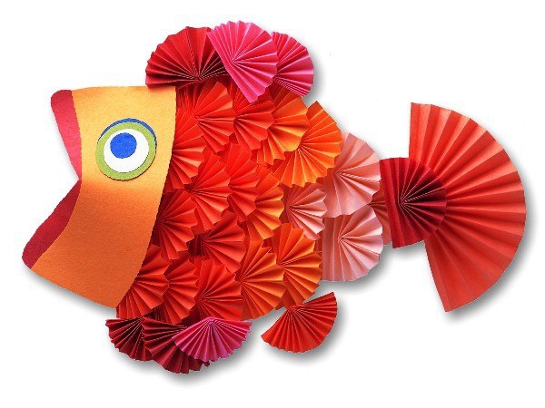 Поделки с детьми из бумаги сложенной гармошкой