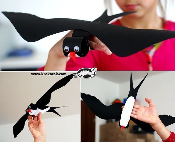 Ласточка из бумаги