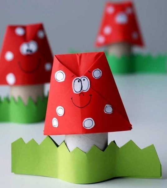 Оригами мухомор.