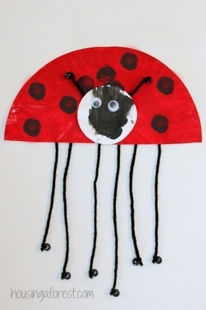 Божьи коровки. варианты поделок