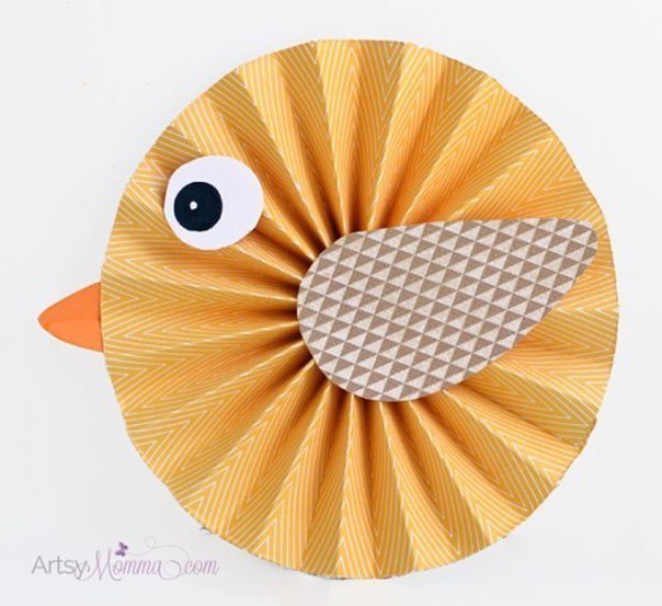 Птички из бумажной гармошки