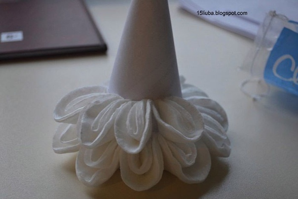 Елочка из ватных дисков Елочка из ватных дисков