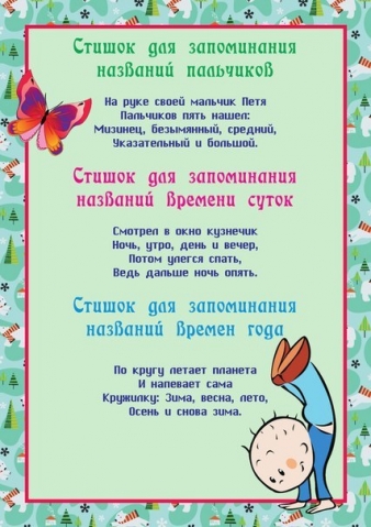 Стишки запоминалки Стишки запоминалки