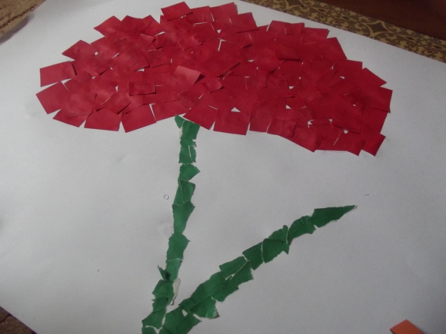 Аппликация " Цветок ". Аппликация " Цветок ".