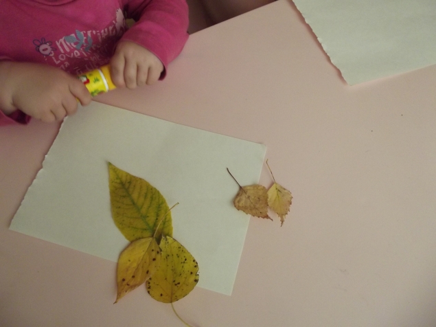 Аппликация из опавших листьев . Аппликация из опавших листьев .