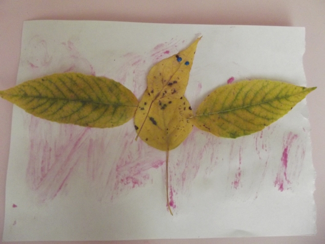 Аппликация из опавших листьев . Аппликация из опавших листьев .