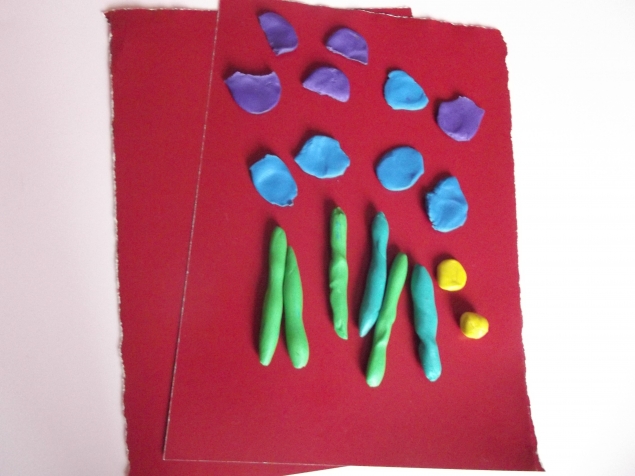 Открытки с пластилиновыми цветами . Открытки с пластилиновыми цветами .