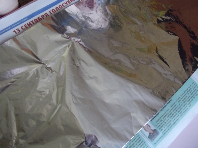 Рисуем на фольге .