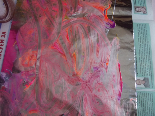 Рисуем на фольге .