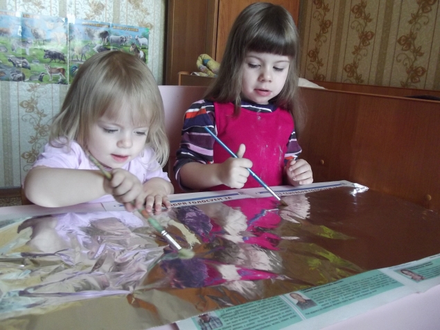 Рисуем на фольге .