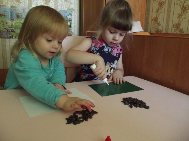 Аппликация " Подсолнух ".