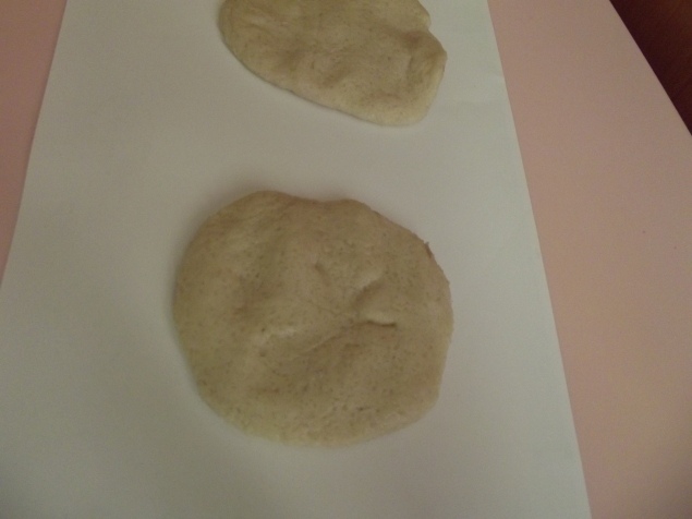 Отпечатки листов на тесте . Отпечатки листов на тесте .