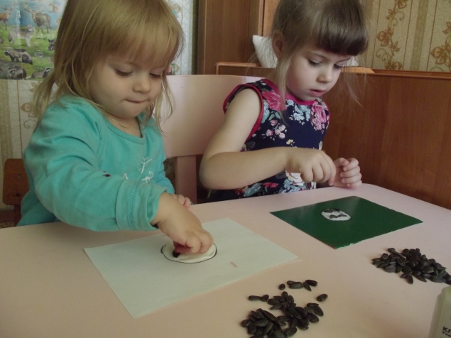 Аппликация " Подсолнух ".